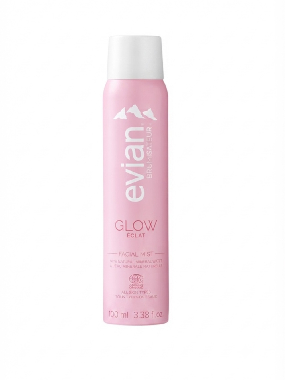 Evian Mineral Water Spray Glow Facial Mist with Natural Mineral Water